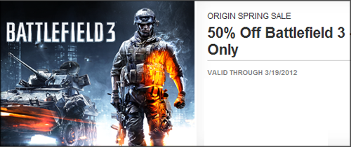 Battlefield 3 50% Off Sale